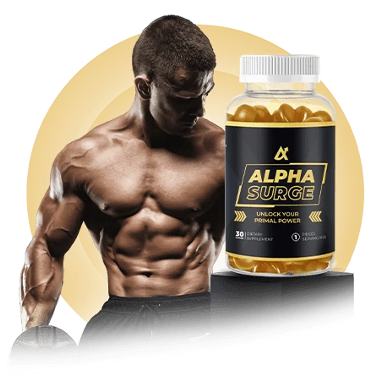 Alpha Surge Men's Wellness Support — Front Label